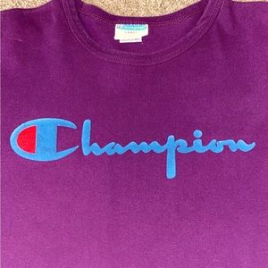 Champion long sleeve spell-out tee